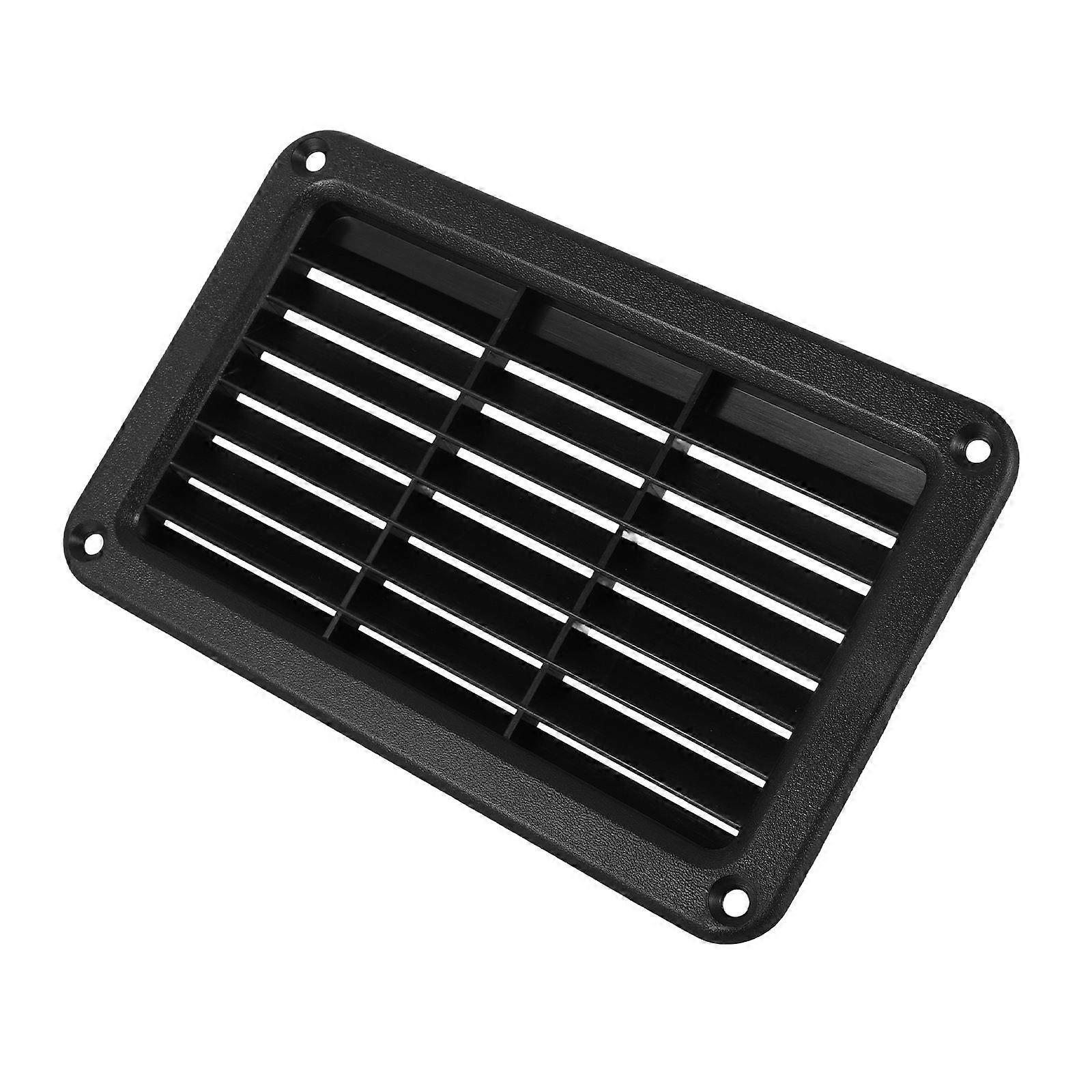 Black Marine Vent Cover Square Shape Louvered Vent For RV And Yacht Accessories ABS Airflow Control 1Pcs