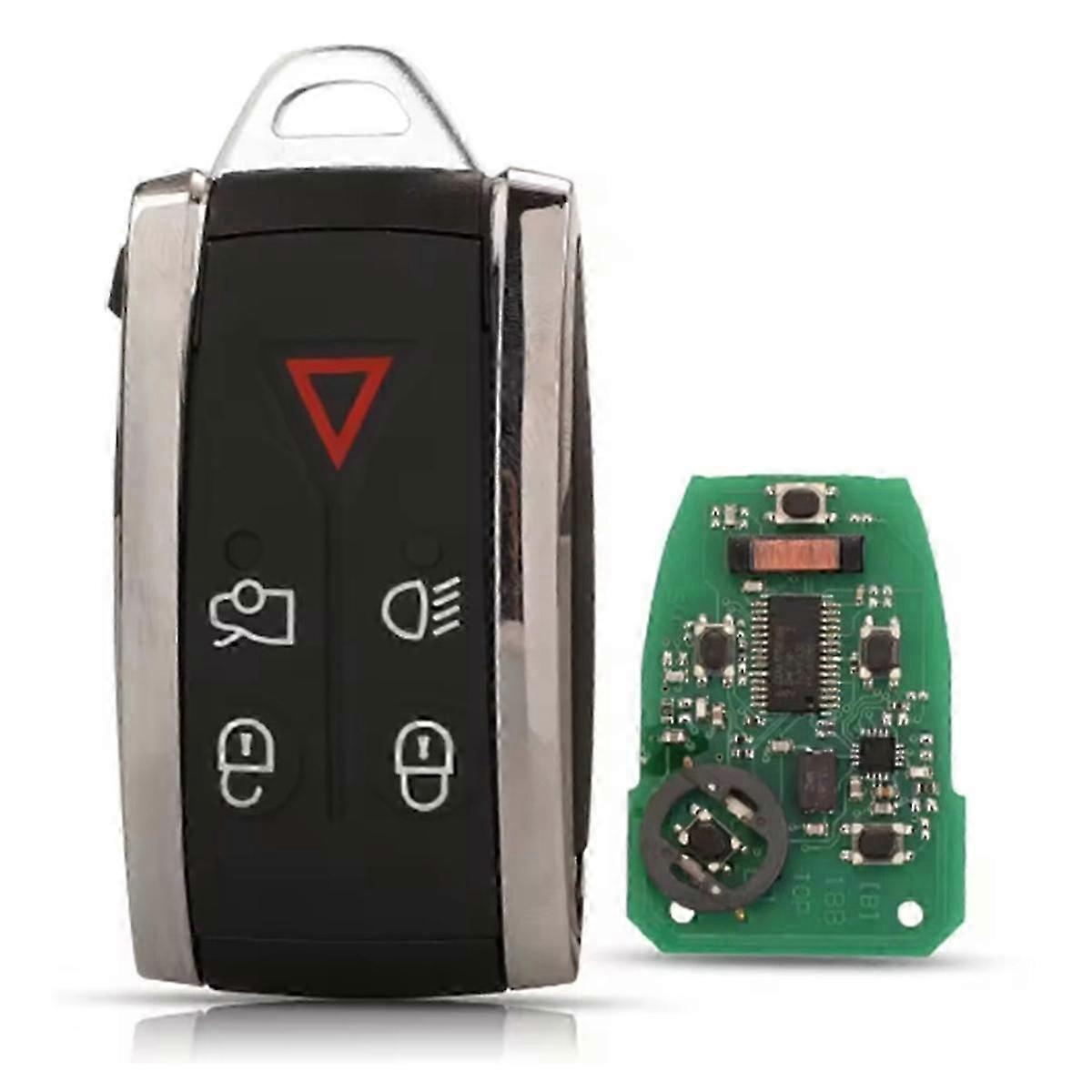 Car Remote Key 5buttons Car Key 433mhz Fsk Id46 Kr55wk49244 For Xf Xk Xkr 2007-2012