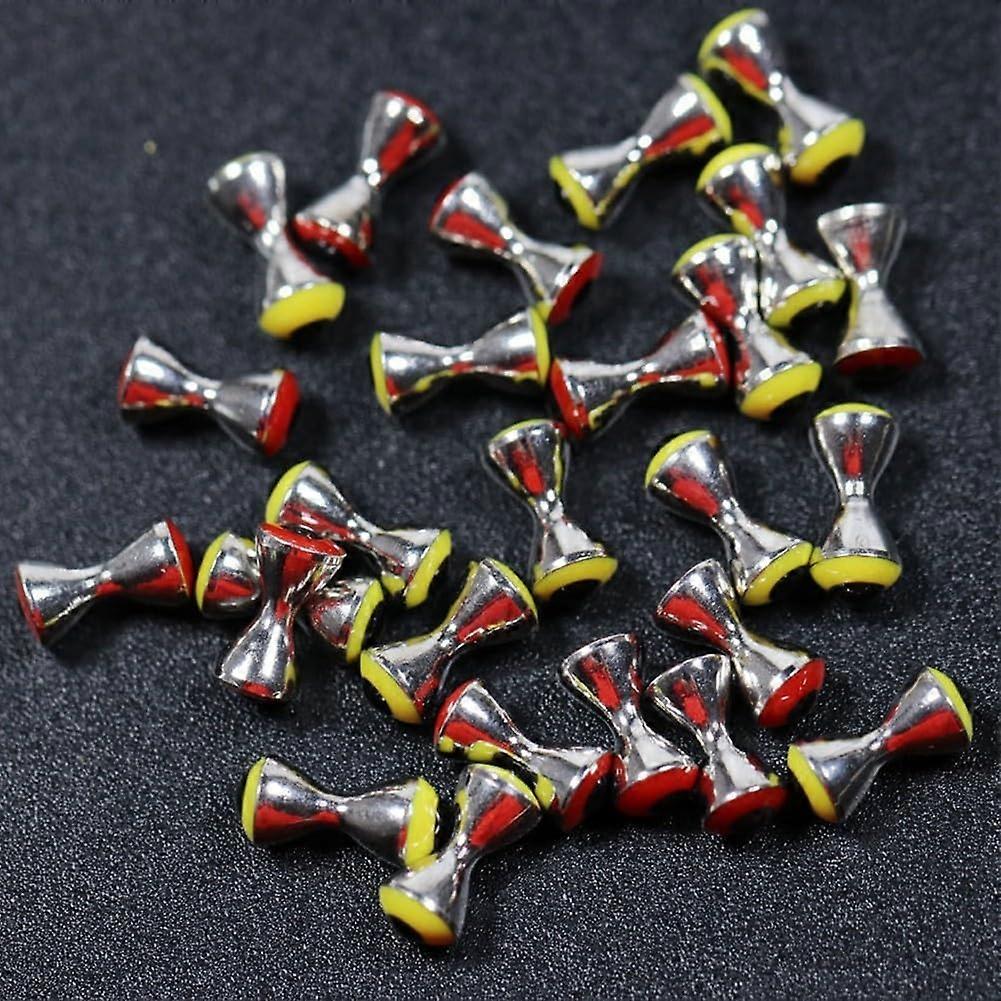 Professional Quality, 10 Pieces DumbbellShaped Fly Fishing Eyes, Indispensable Material for Serious Fishing Enthusiasts (M, Green)