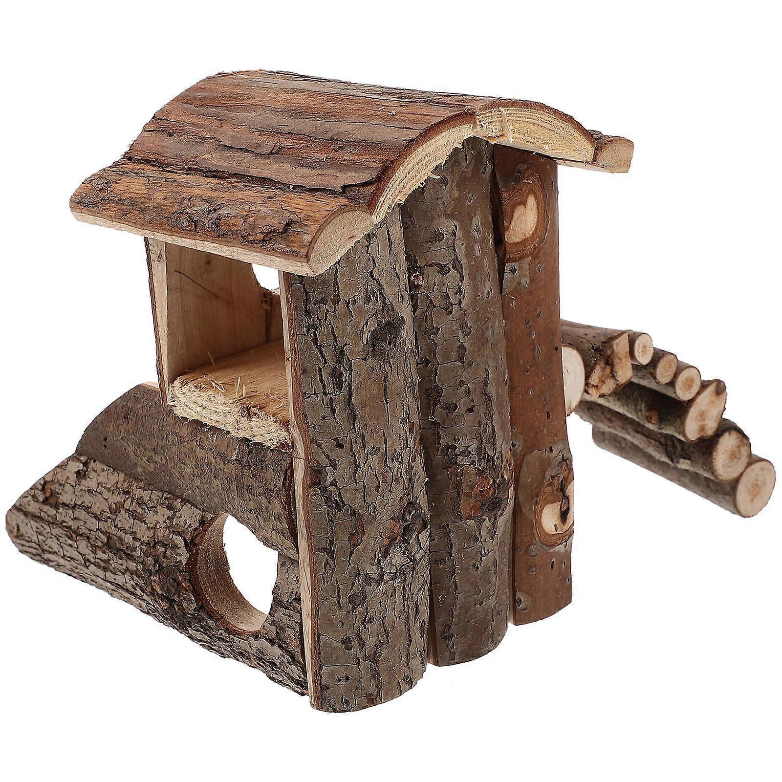 Coffee Wooden Pet House for Small Animals like Hamsters and Chinchillas Practical and Durable HOUSE