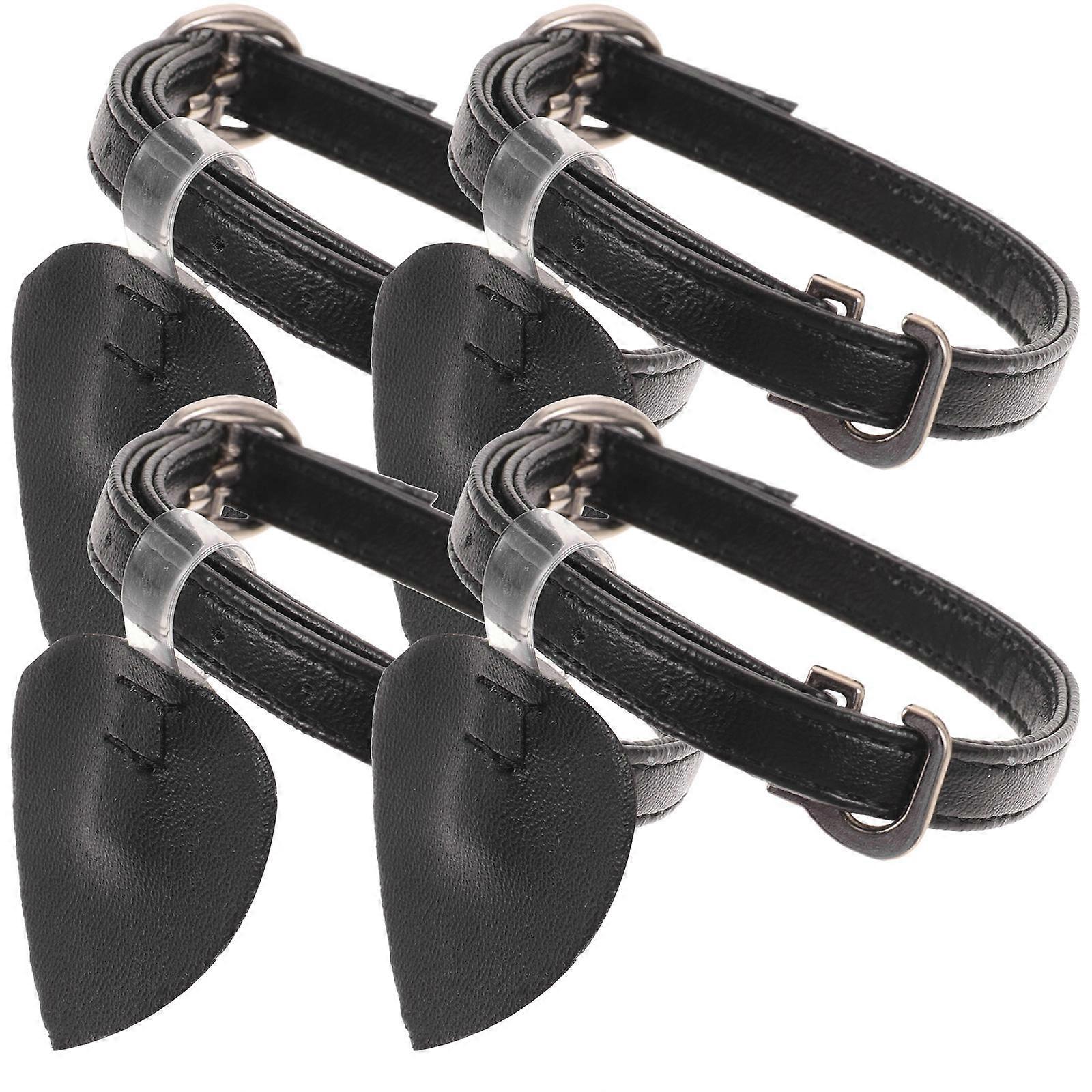 Women's Durable Elastic Heel Straps for High Shoes with Anti-slip Support Black Microfiber