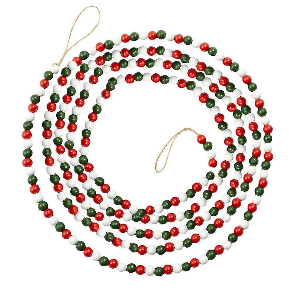 Natural Wood Beads Decor Tassel Hanging Ornaments For Christmas Family Gatherings Multi Color 1Set