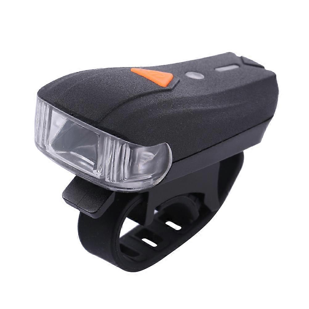 USB Rechargeable Bike Light Set with LED for Night Riding Waterproof Plastic Black 2H Charge Time