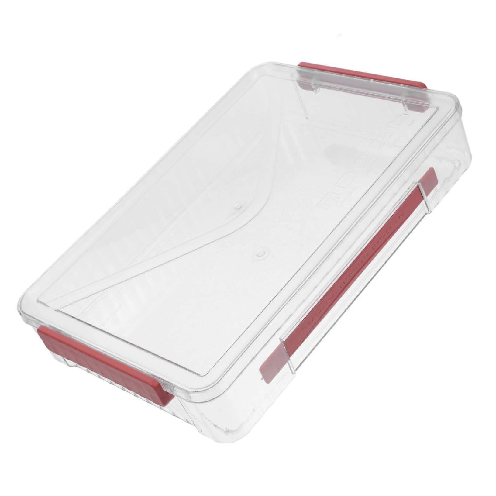 Box ID Documents Document Organiser Box A4 Portable File Storage Red Paper Container