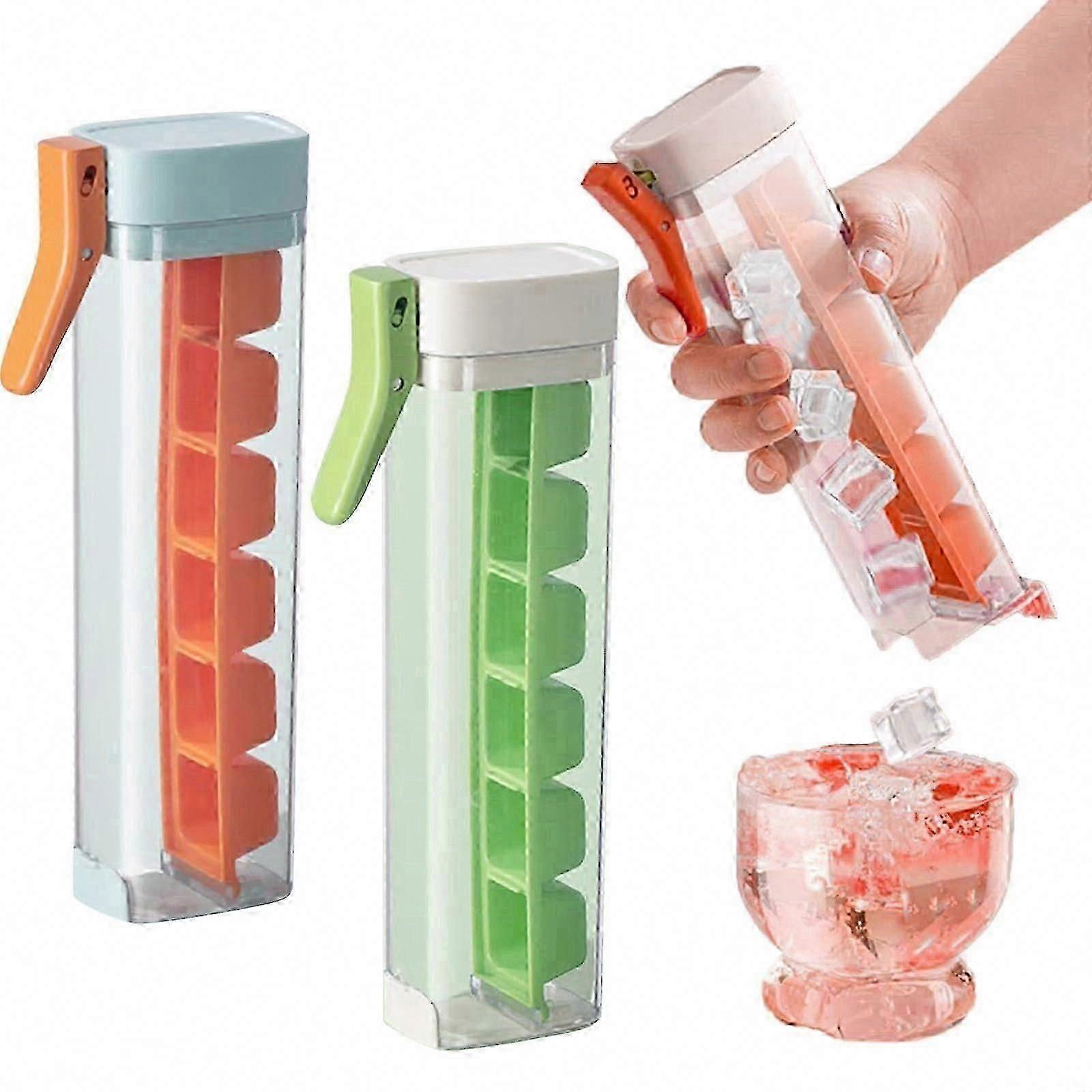 2024 Upgraded One-Handed Ice Cube Mold - Easy Release Reusable Ice Cube Tray for Effortless Ice Making