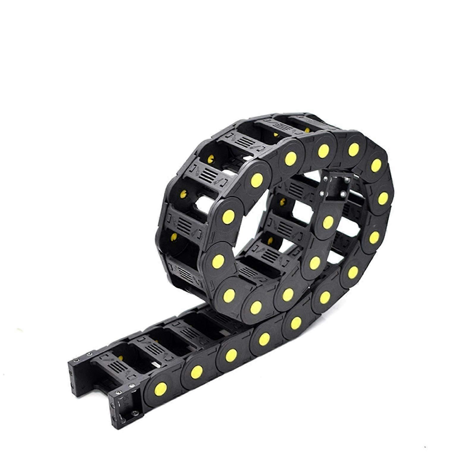 Cable Drag Chain Bridge Type Dual-Side Opening Plastic Inner Size 25x100 mm Bend Radius 75 mm