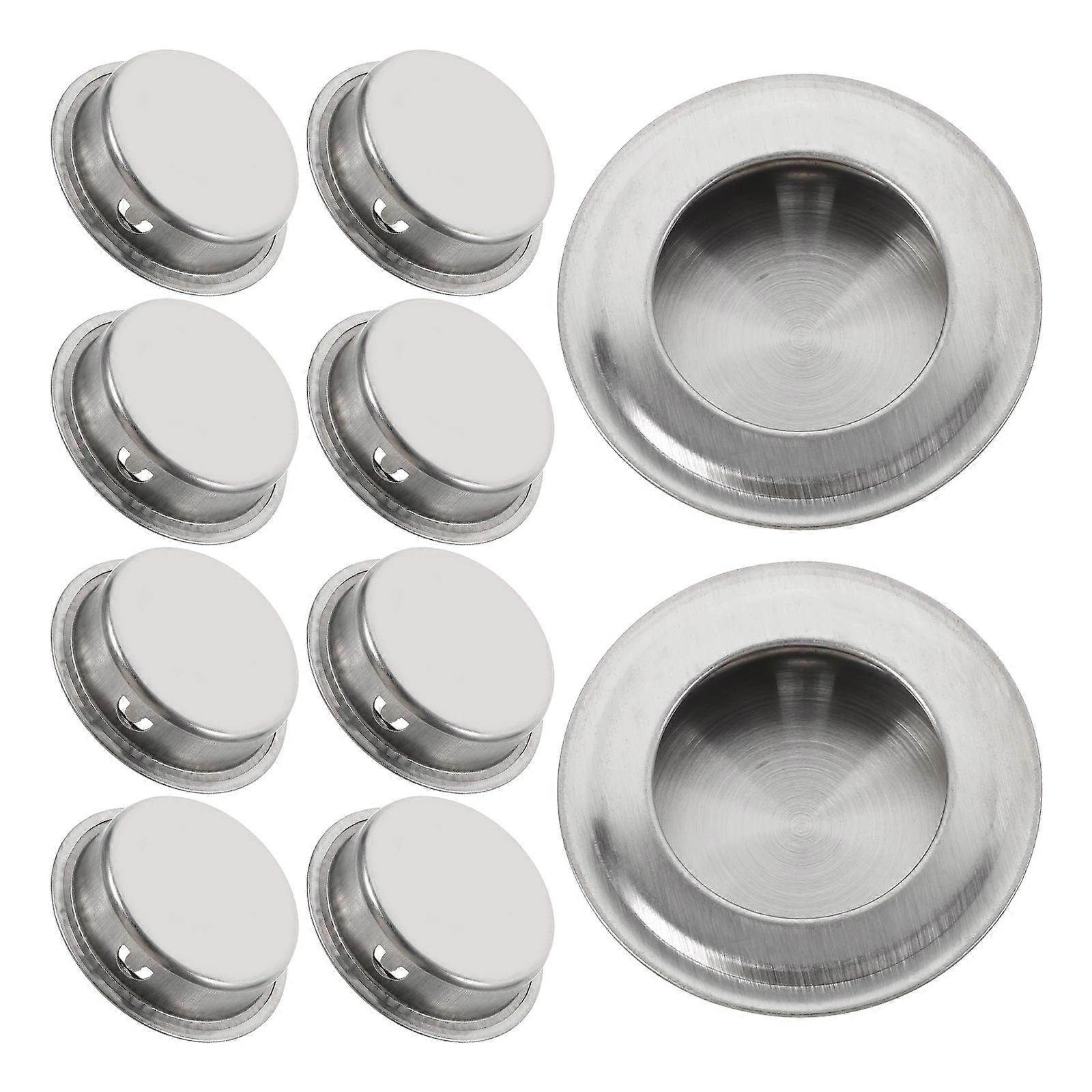 Masteelf 10pcs Closet Door Pull Circular Sliding Door Pull Drawer Recessed Handle