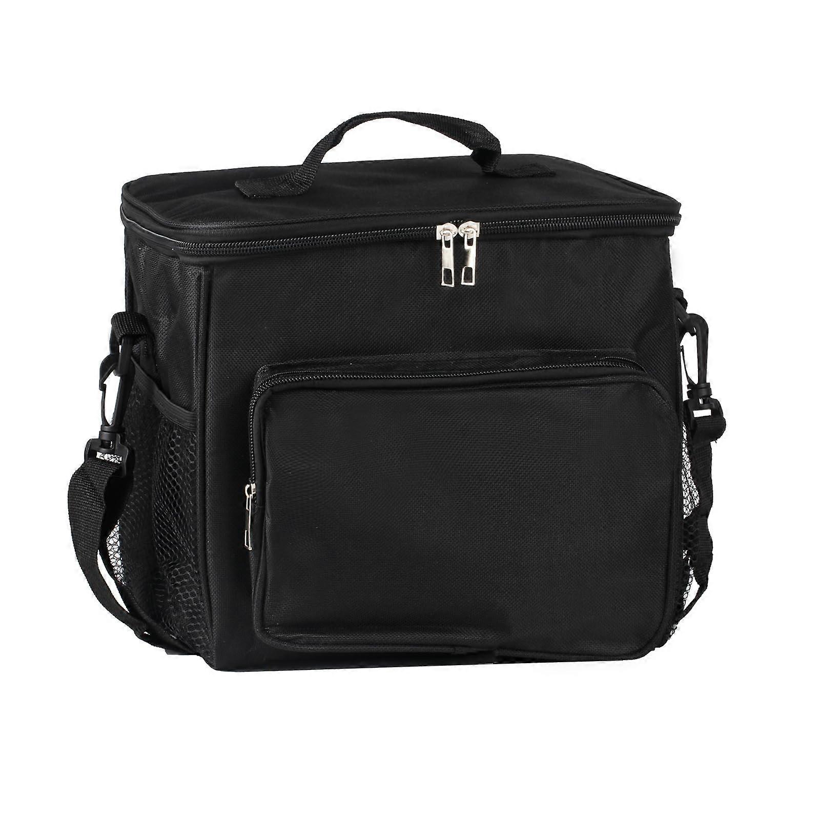 10L Insulated Lunch Bag, Collapsible Cooler Bag for Men/Girls/Kids Black