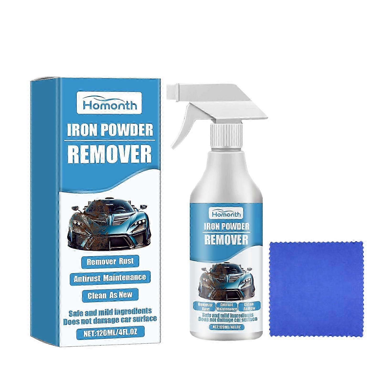 Instant Rust Remover Spray, Car Rust Remover, Iron Powder Rust Remover, Iron Powder Removal Spray, Rust Protection Spray for Metal