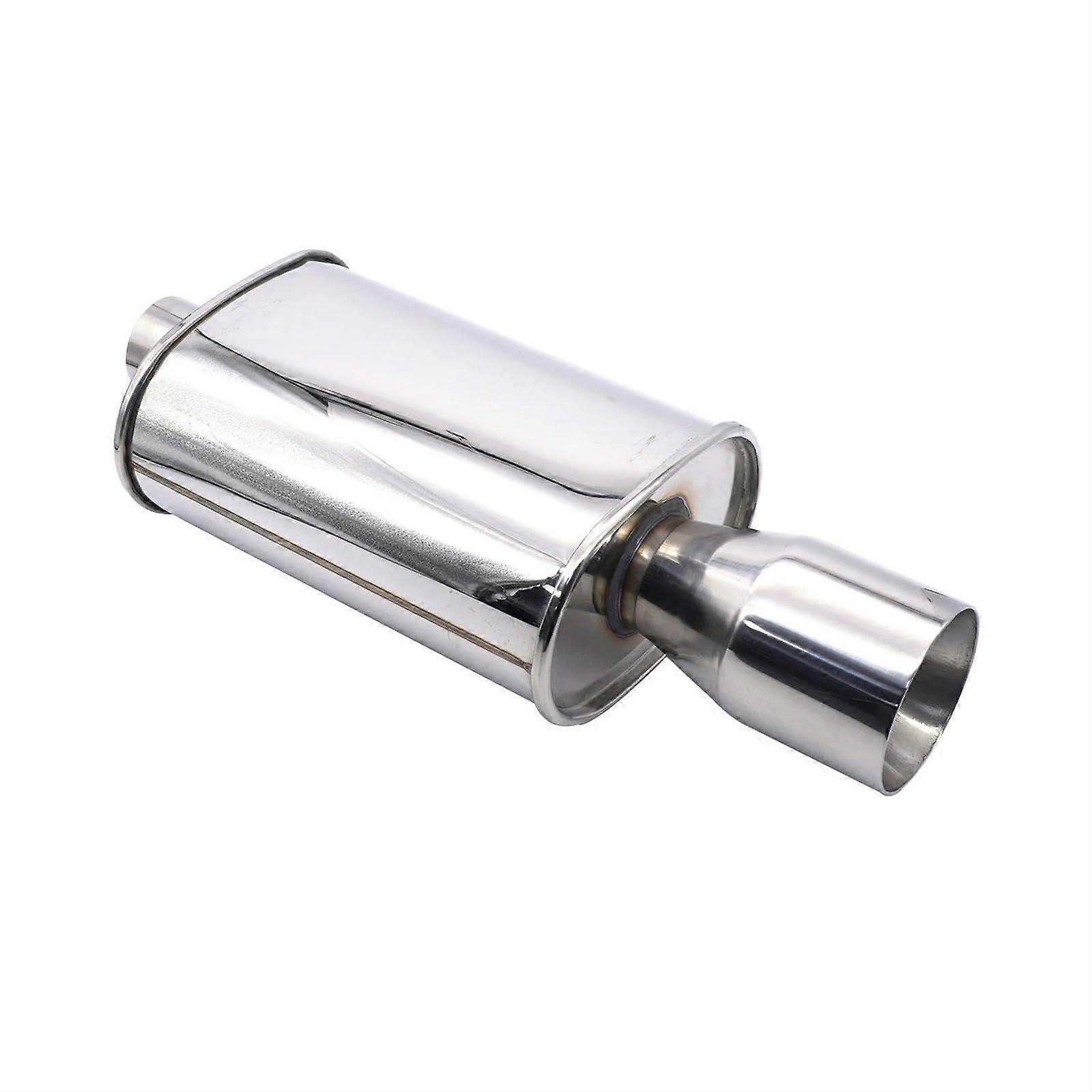 Auto Endrohre Edelstahl 63mm Doppel Einlass Auspuff Schalldämpfer Turbo Sound Boost Racing System XH-EP051-SL