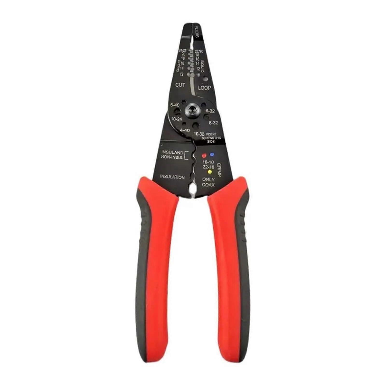 8 Inch Automatic Wire Stripping and Crimping Tool, Multifunctional Manual Insulation Removal Pliers