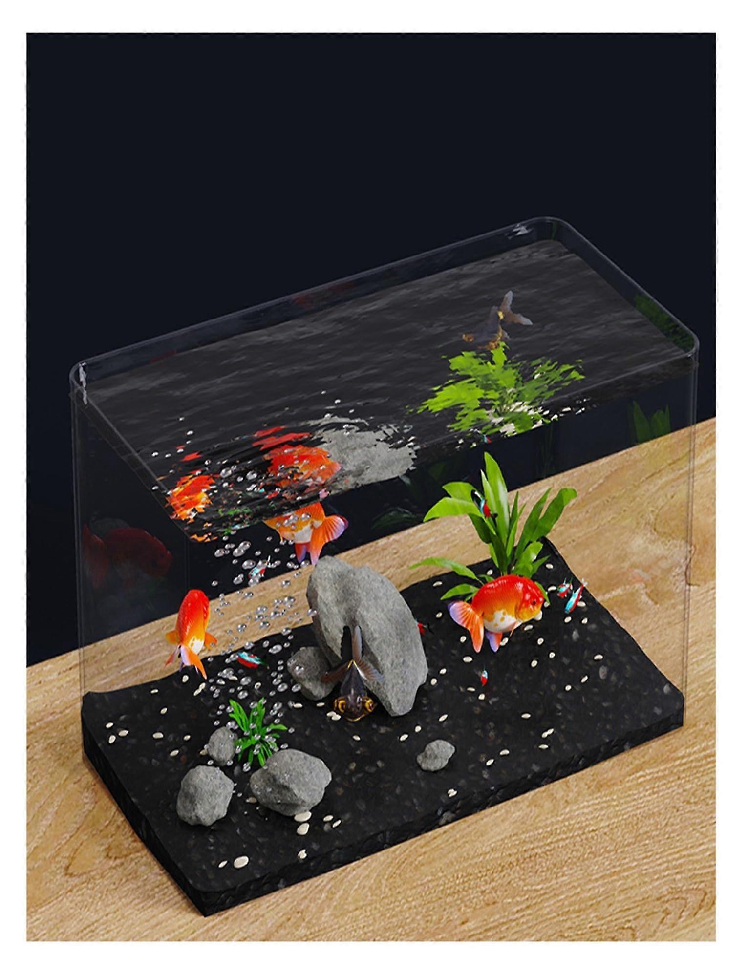 Aquatic Displays & Photo Shoots Transparent Display Case Shatterproof Aquarium Container For Desktop Decoration 45x22x24Cm/17.7x8.7x9.4In