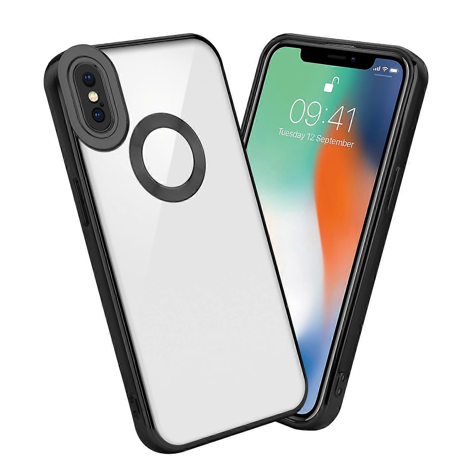 iPhone XS MAX Protective Case TPU Case - Chrome Look with Camera Protector