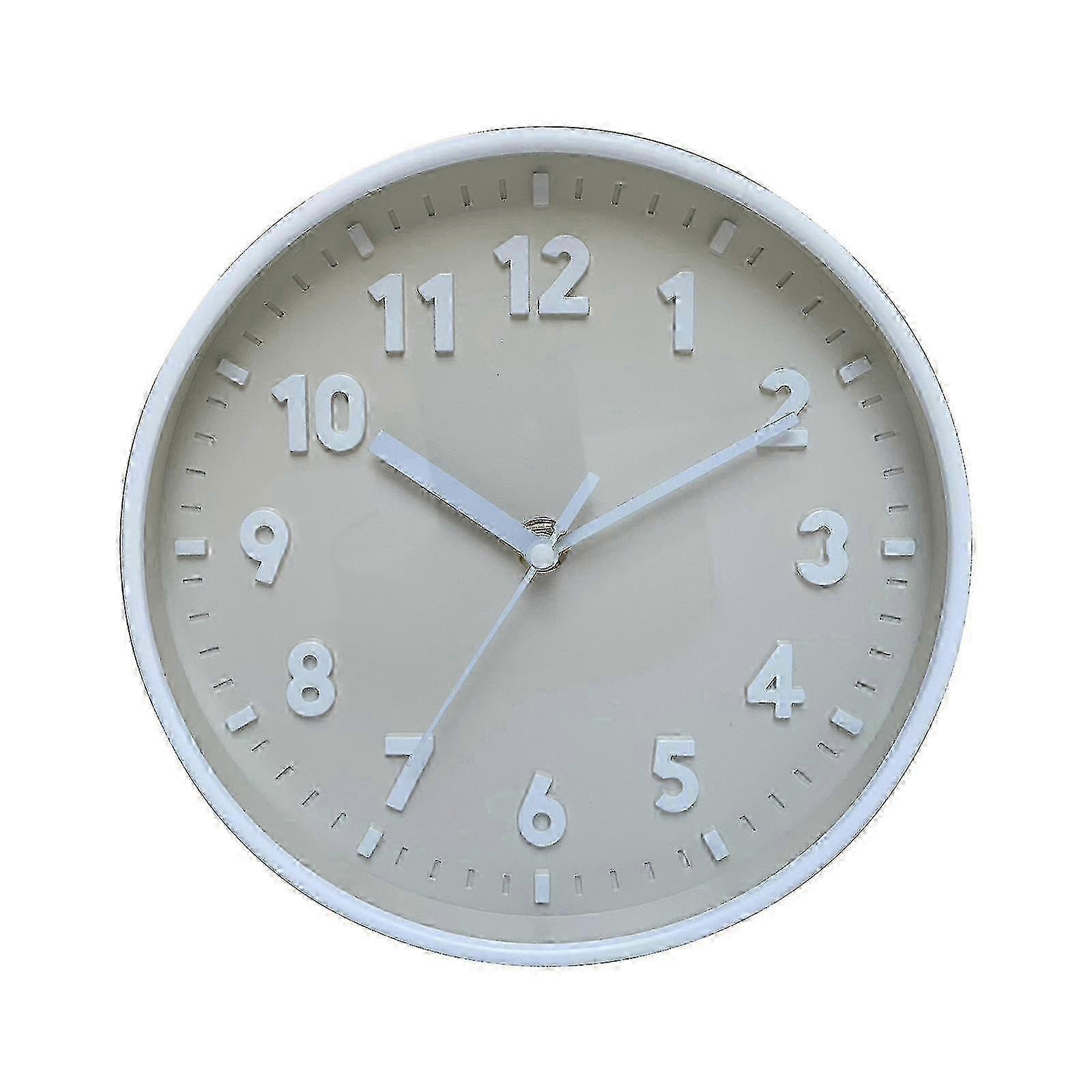 Modern Silent Wall Clock for Home Decor, 8 Inch Gray Candy Color, Simple and Stylish Design