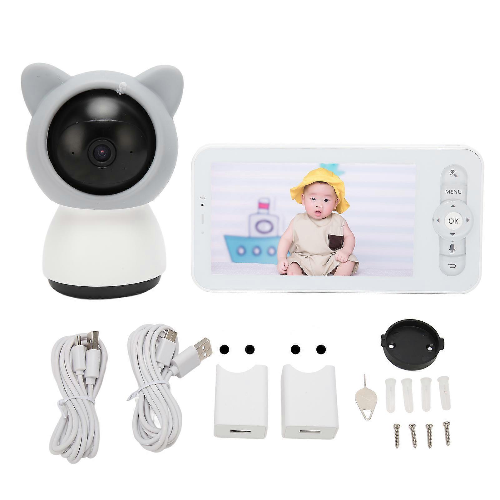 5in Video Baby Wireless WiFi Voice Intercom 1080P Night Vision Motion Sound Detection Baby Monitor