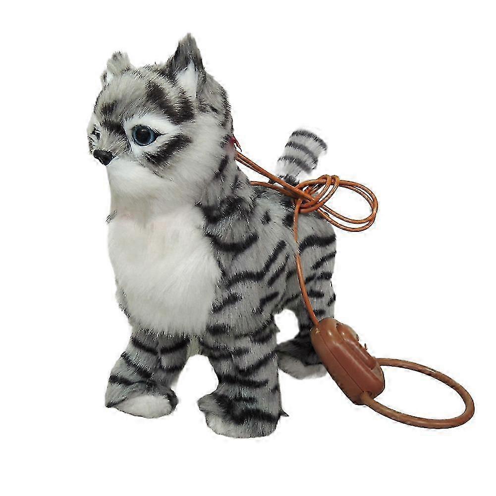 Electric Plush Animal Cat Toy Lovely Plush Toy Interactive Toy Furry Kitten Toy 2025