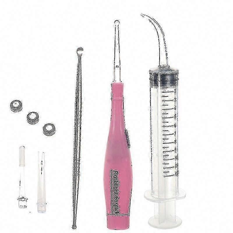 Tonsil Stone Remover Kit with LED Light, Ear Wax Removal Tool Set, 3 Tips & 12cc Syringe for Ear Irrigation and Cleaning