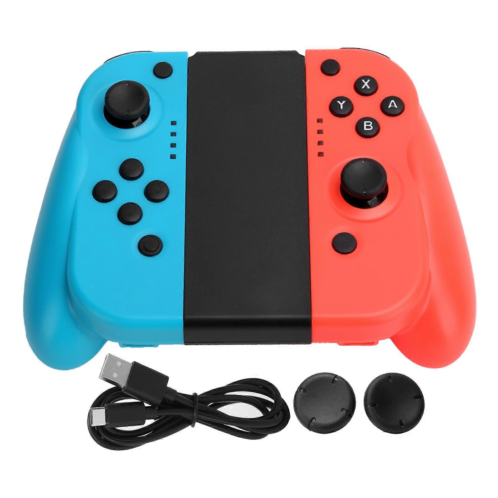 Red Blue Wireless Bluetooth Game Controllers - Dual Functionality with 6-Axis Support