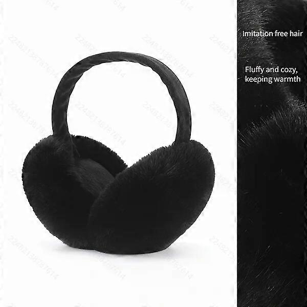 Ladies' winter warm earmuffs made of imitation rabbit fur with a foldable design for easy storage