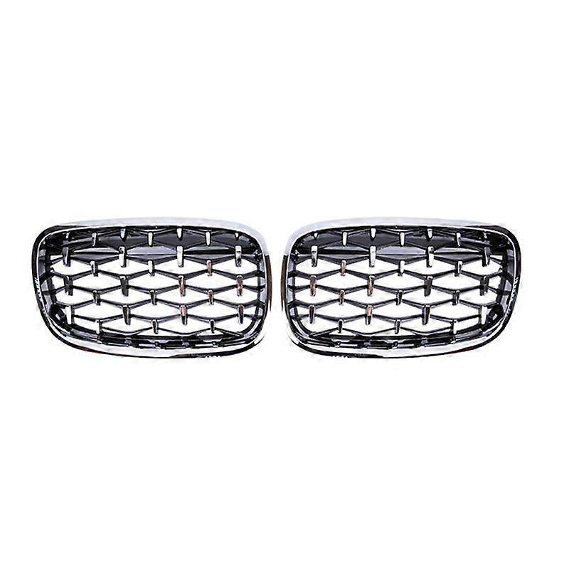 Car Silver Front Middle Grille Grill Replacement for BMW X5 E70 / X6 E71 2008-2013
