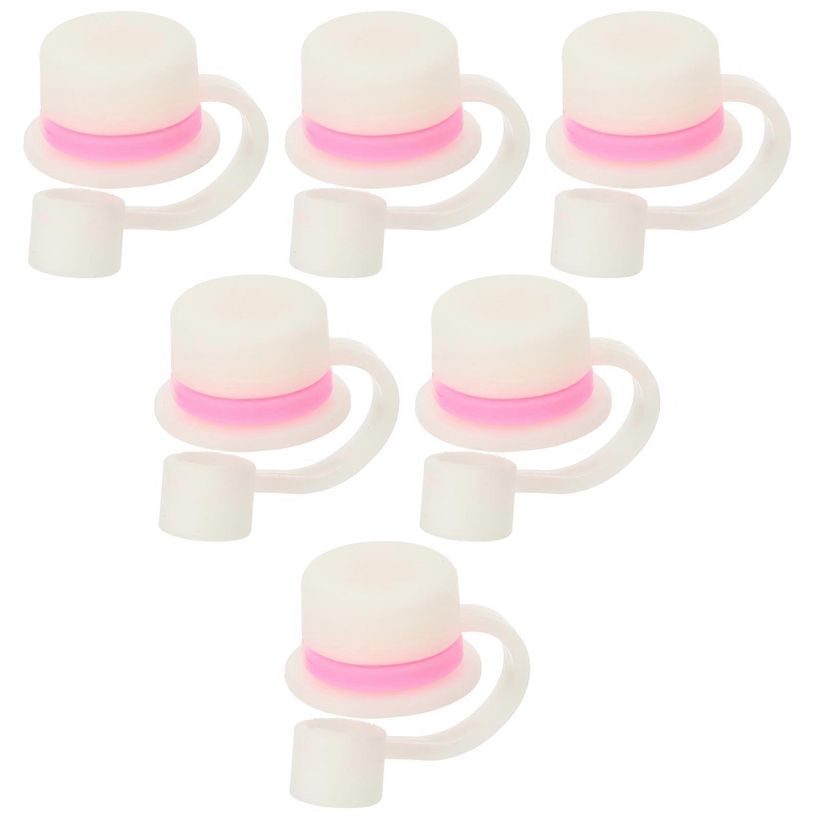 Multi-Color Straw Covers For Picnics Camping And Hiking 6Pcs Reusable Hat Shape Certified Dust-Proof