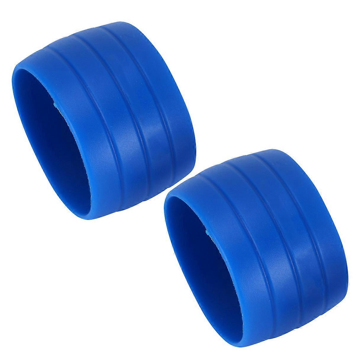 Silicone Grip Sleeve For Bike Handlebars Adults Blue Protective Cover Anti-Slip 1 Pair