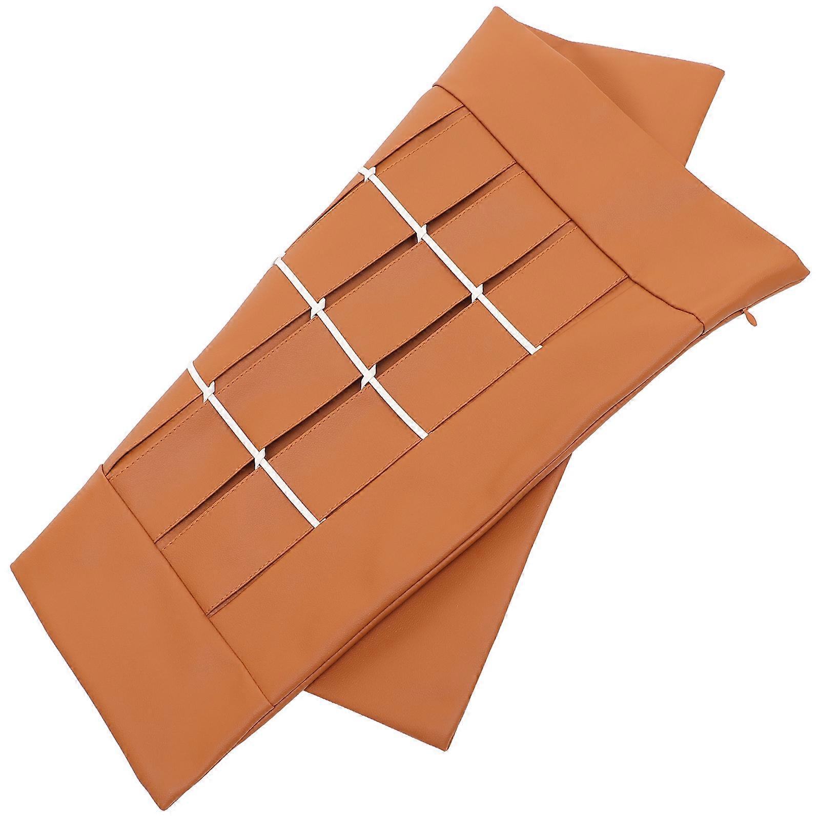 Versatile PU Decorative Pillow Case For Sofa Use 17.68x17.68in Orange Comfortable 1Set