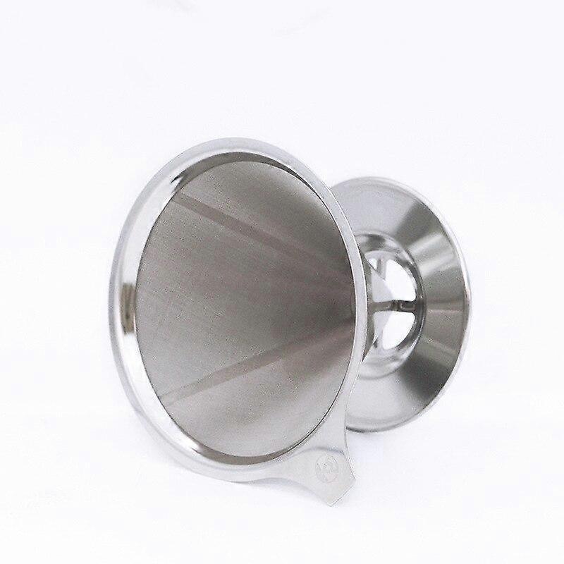Tragbarer Edelstahl Tee Kaffeefilter Tropfer Wiederverwendbarer Trichter Espresso KaffeeFilter