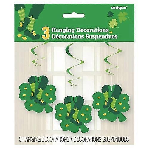 Ainutlaatuinen juhla irlantilainen pyörre Pyhän Patrickin päivän riippuva koriste (3 kpl pakkaus)