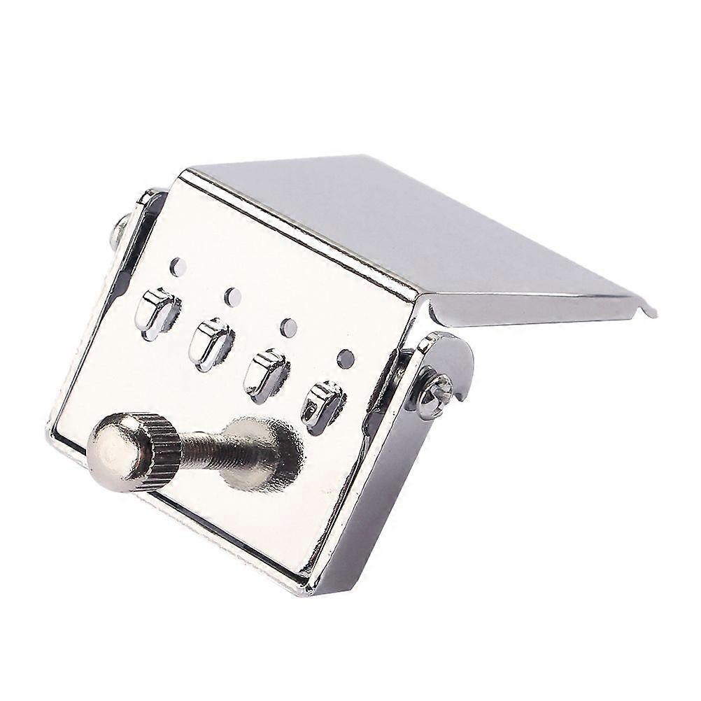 4-strunowa płyta mostka strunnika do części zamiennych do banjo Gitara DIY do ulepszonego brzmienia (srebrny)