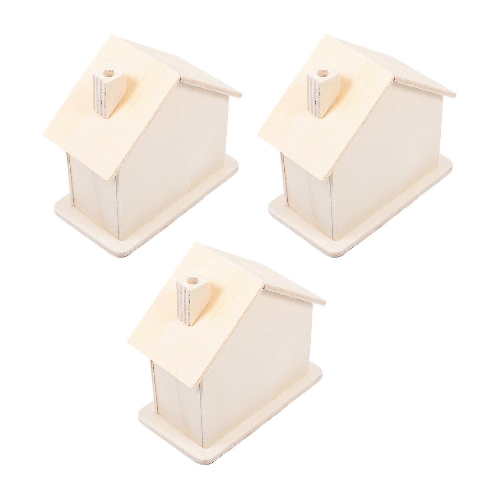 Wood Saving Box Unfinished Coin Bank for Storage 9Pcs DIY Kids Coin Container