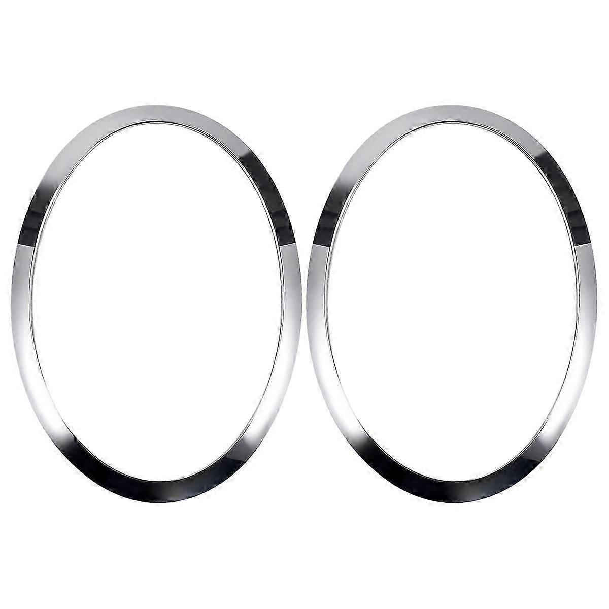For MINI Cooper F55 F56 F57 03-18 Chrome Left Right Front Headlights Frame Headlight Eyebrow Ring Co-M