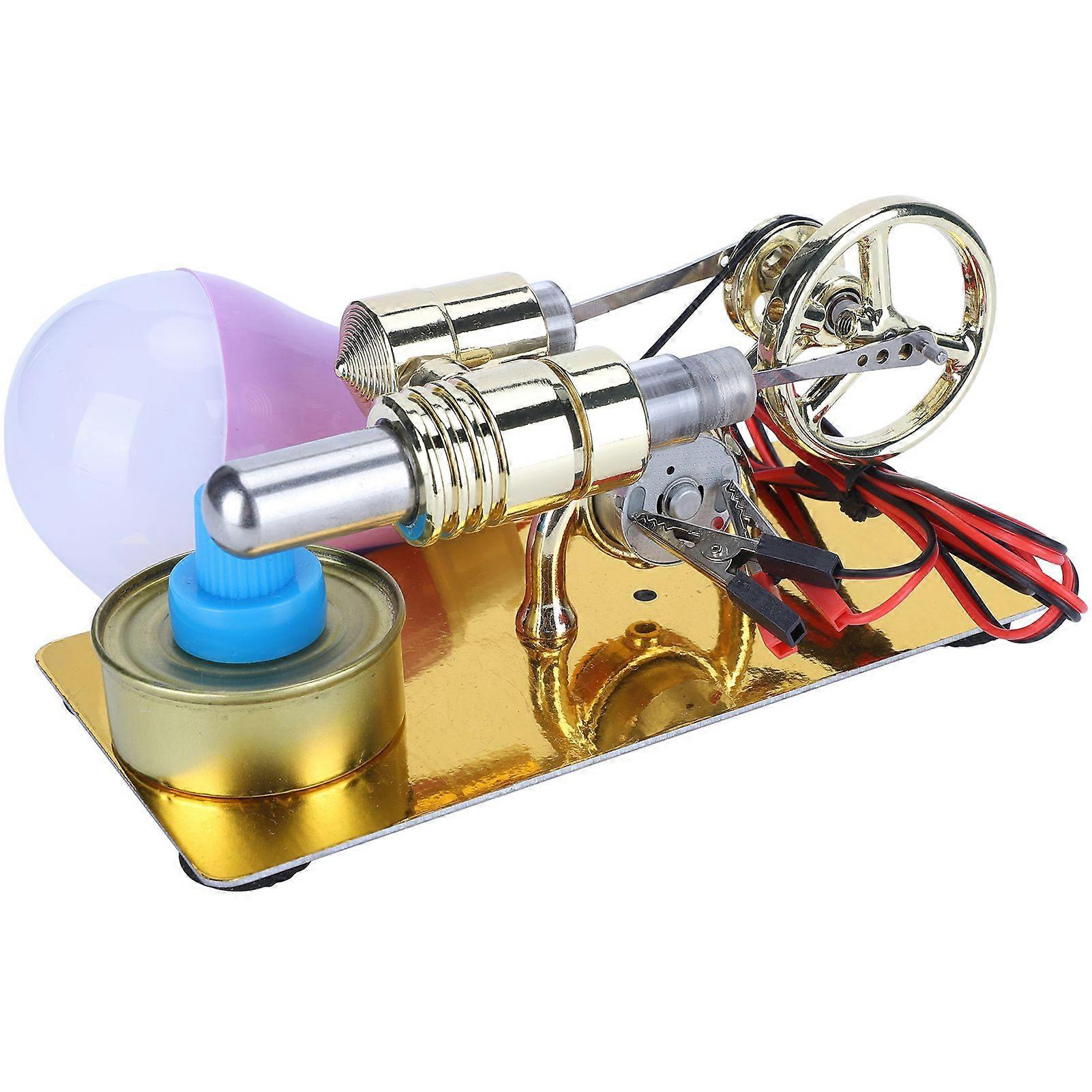 Stirling Engine Model Generator Motor Bulb External Combustion Physics Education Science Toy