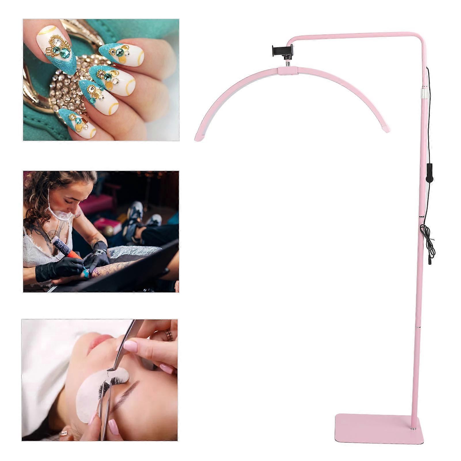 27" Half Ring Floor Lamp Pink Adjustable 3200K-5600K LED