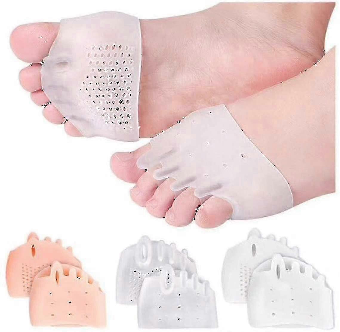 Femhåls mellanfotskuddar, andningsbara tåseparatorer för fotsmärta - SHENSHEN