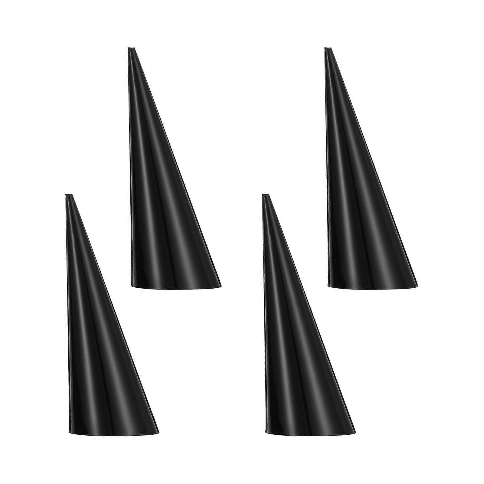 High-End Acrylic Ring Storage Stands for Storage 4Pcs Black Racks