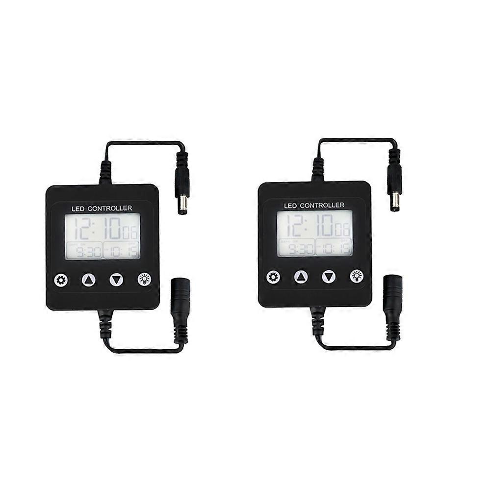 Aquarium Dimming System Fish Tank LED Light Timer Dimmer Controller Full Spectrum Lighting Power Line 2 Pieces