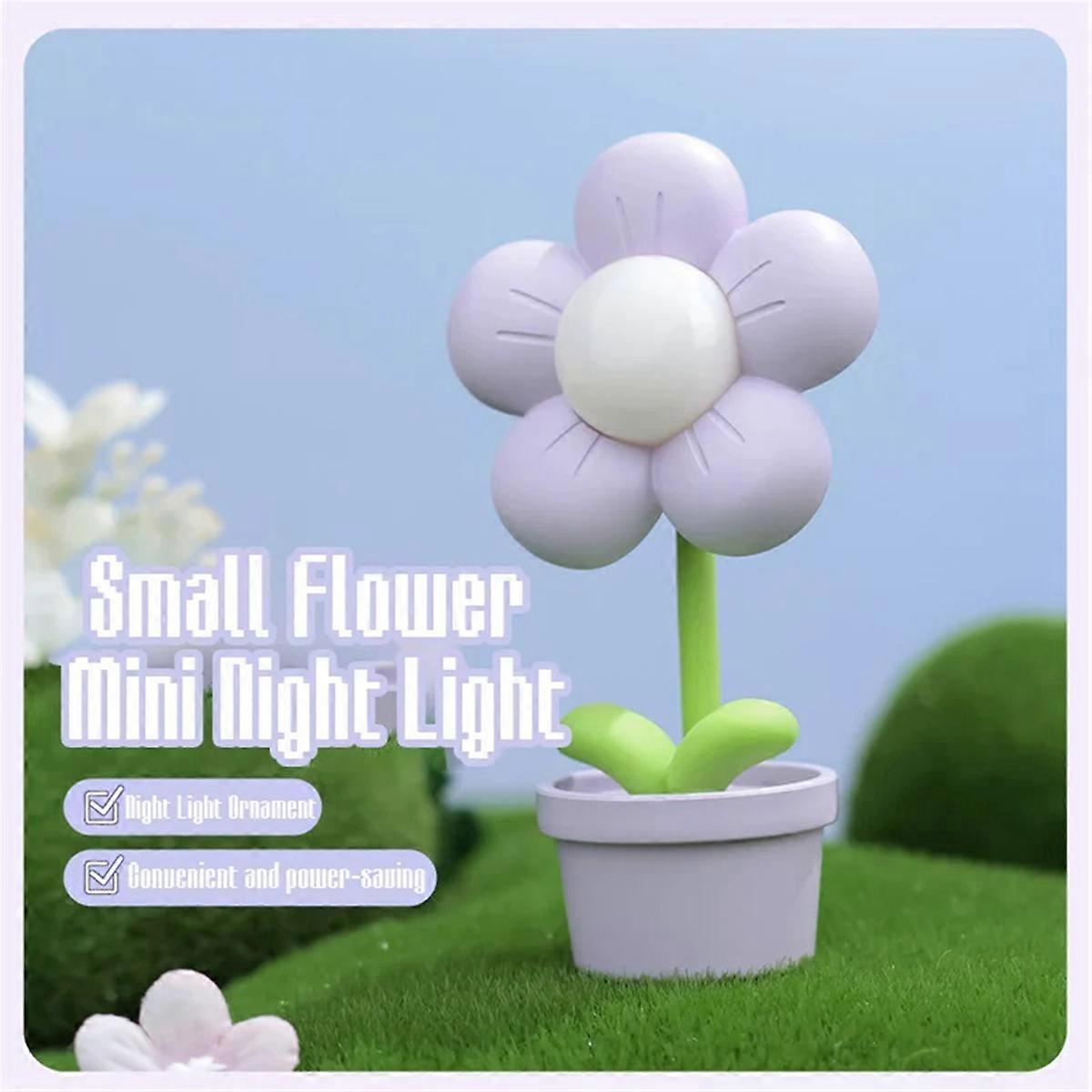 Mini Flower Night Light Cute Small Table Lamp