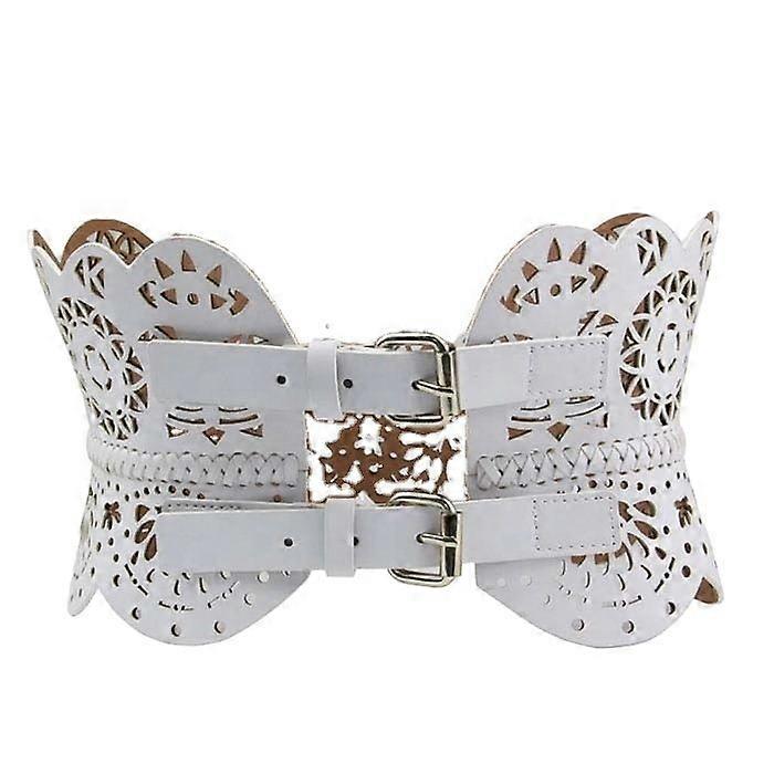 Perforert hult pu skinn damebelte