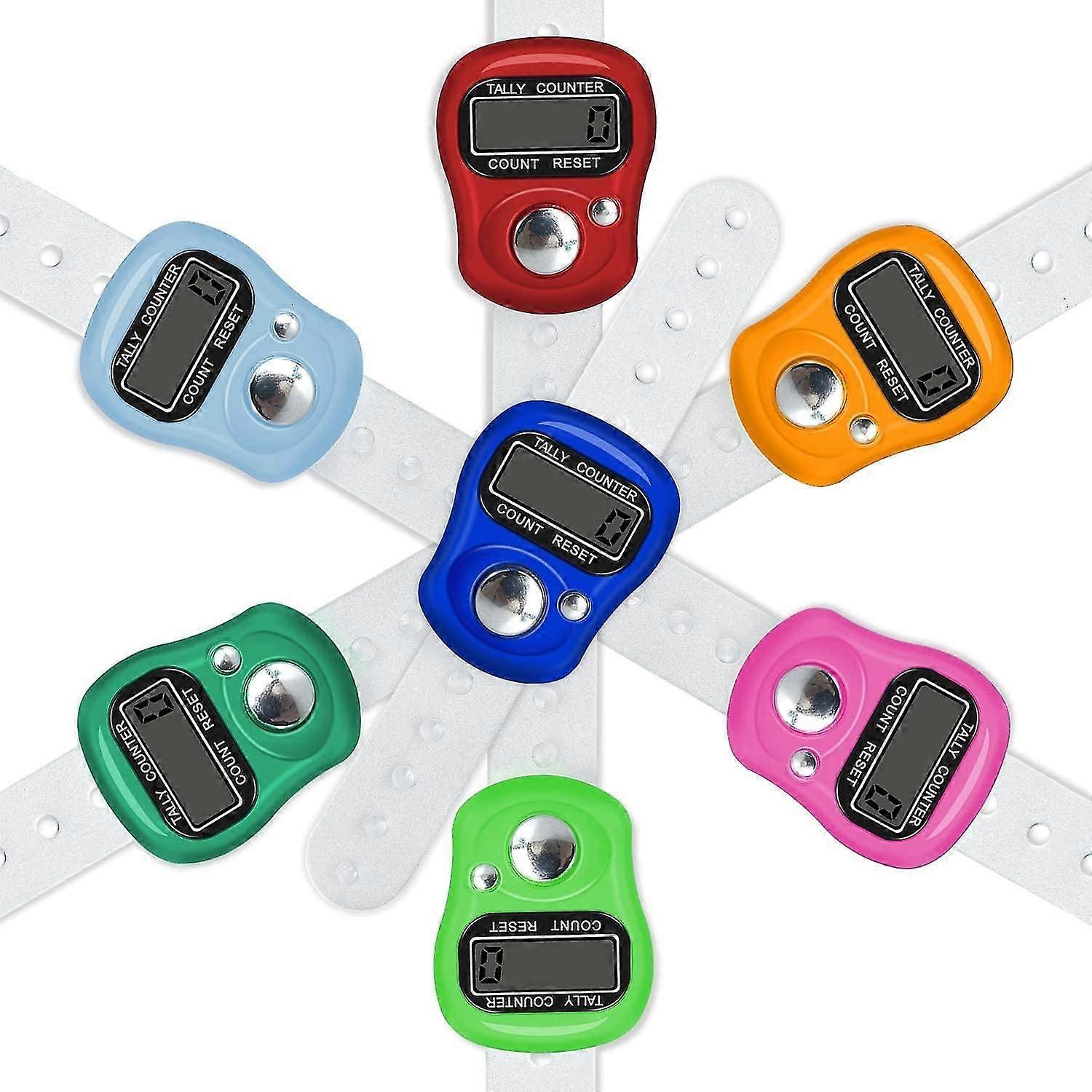 Electronic Finger Counter, 7-pack Resettable 5 Digit Lcd Electronic Digital Display Finger Hand Tally Counter Counting