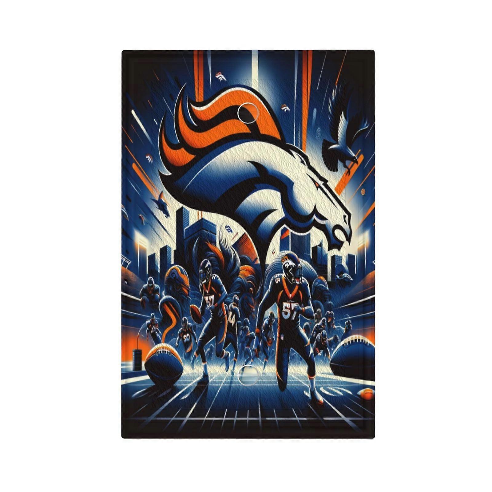Broncos Switching Lights Single Leather Roman Frame Switch Panel Wall Panel Single Double/Pull Light Switch