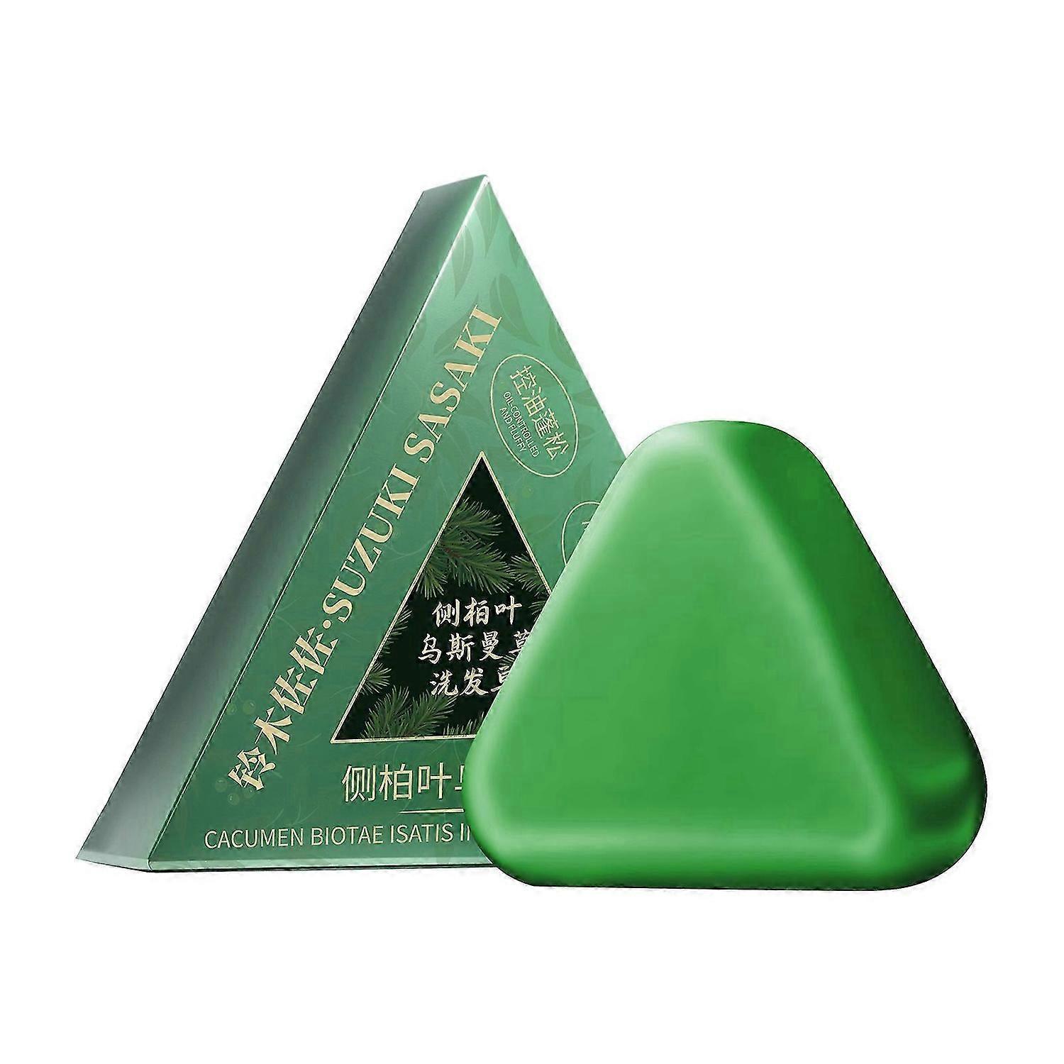 Szampon Nature Seven Green Soap, szampon w kostce Usman Grass, kojący i wzmacniający wzrost włosów dla kobiet i mężczyzn