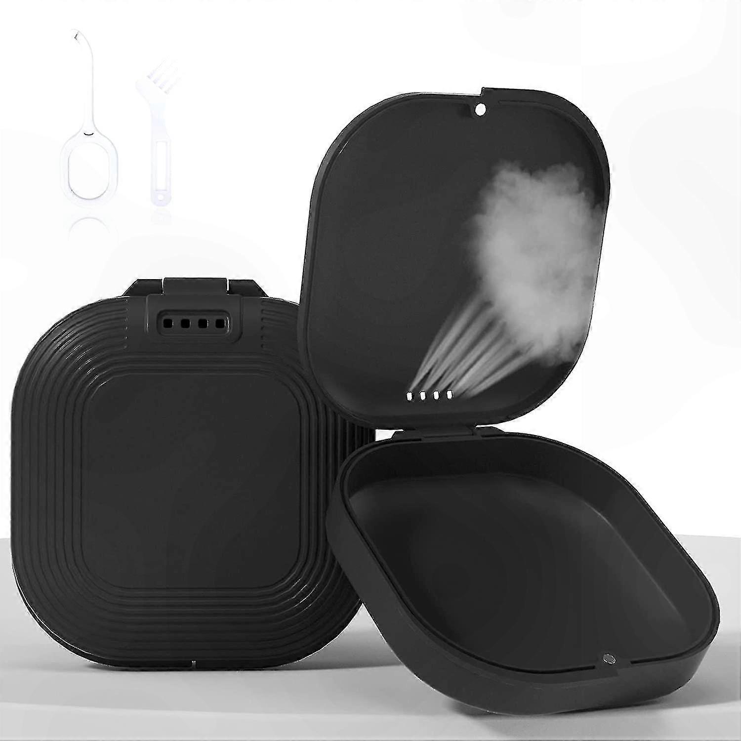 Compact Airflow Case for Aligners & Mouth Guards, Clear Travel Storage Solution with Ventilated Design