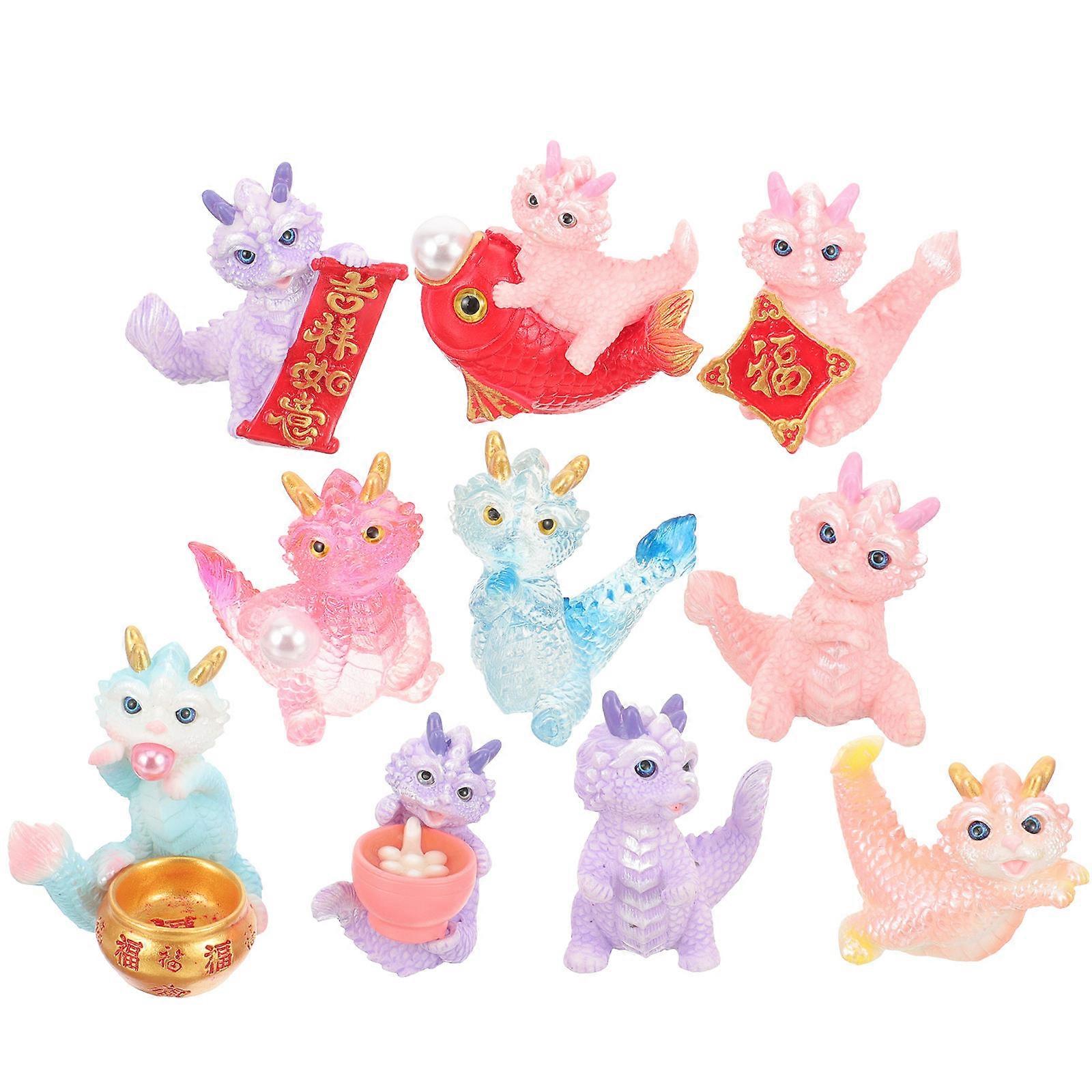 Dragon Statue Resin Craft for Decoration 30Pcs Assorted