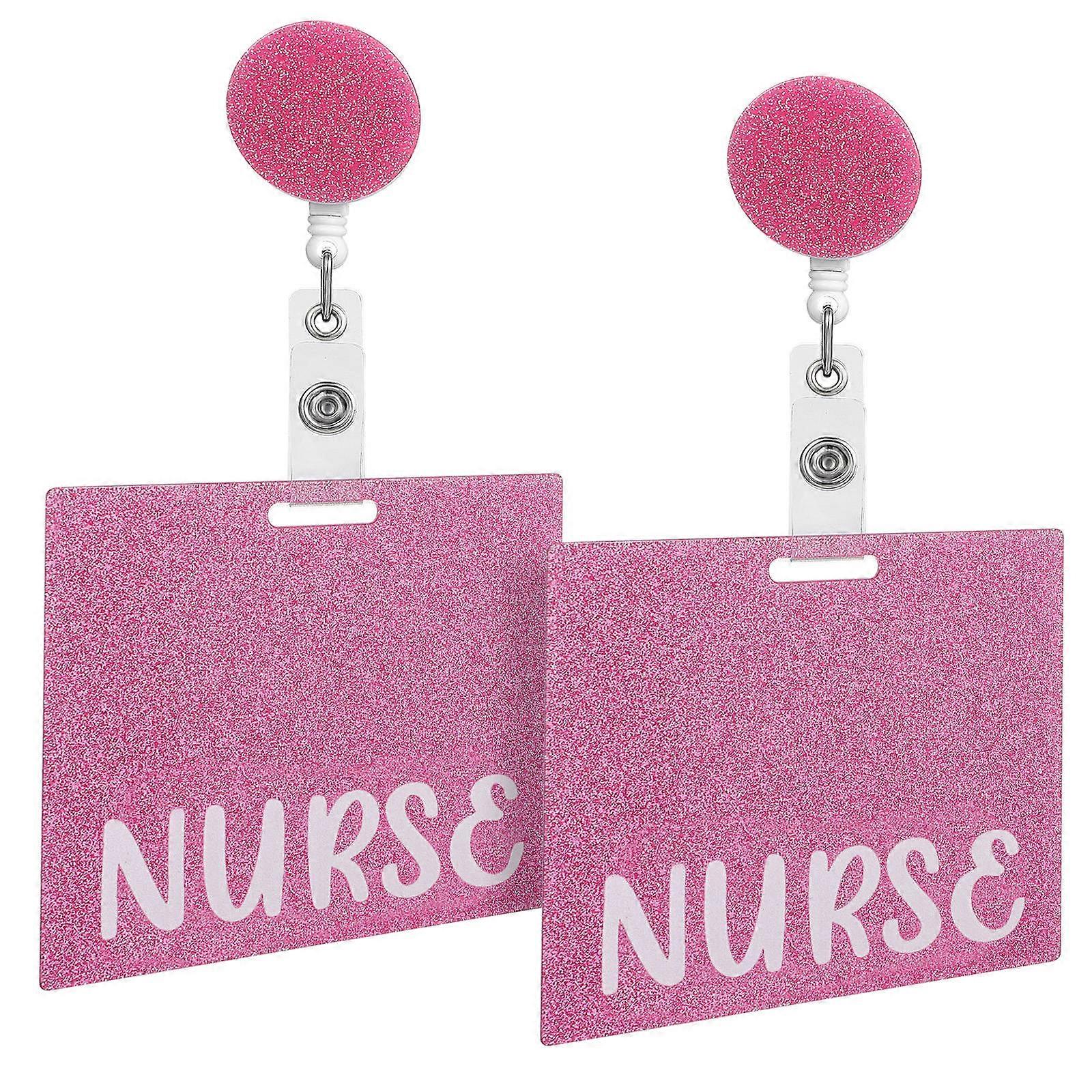 Nurse Badge Holder Acrylic Badge Buddy for Nurse Use 8Pcs Pack
