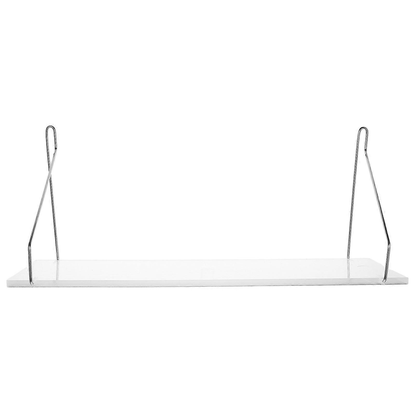 White Floating Shelf Acrylic Wall Shelf for Storage Use 4Pcs