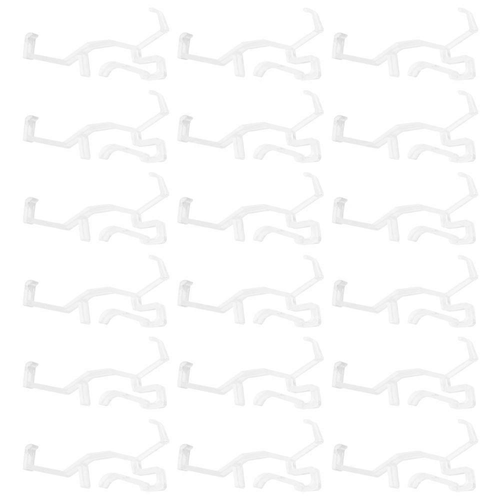 Clear Plastic Horizontal Blind Clips Retainer Holder for Window 60Pcs