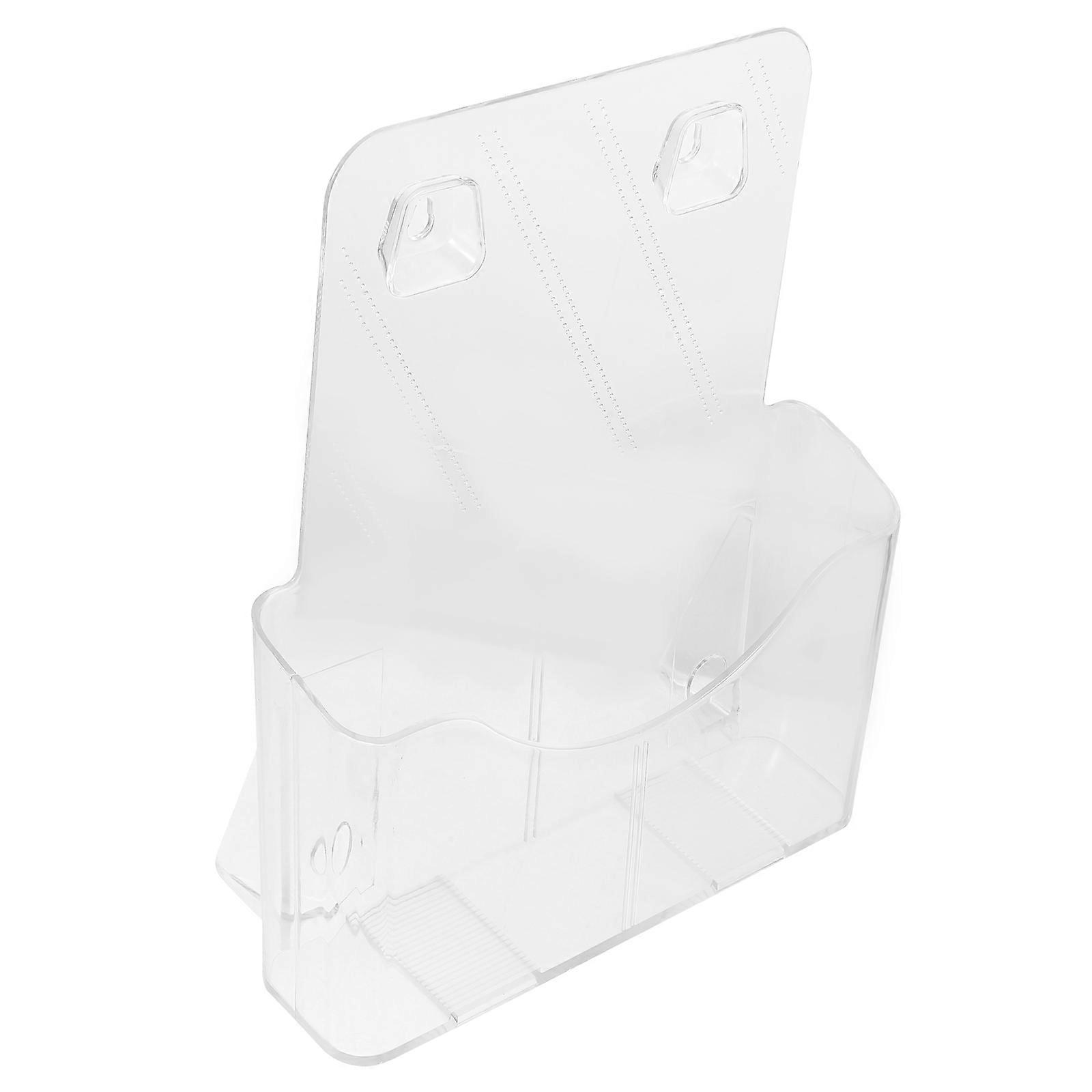 White Acrylic Document Holder for Display 3Pcs Wall Mounted