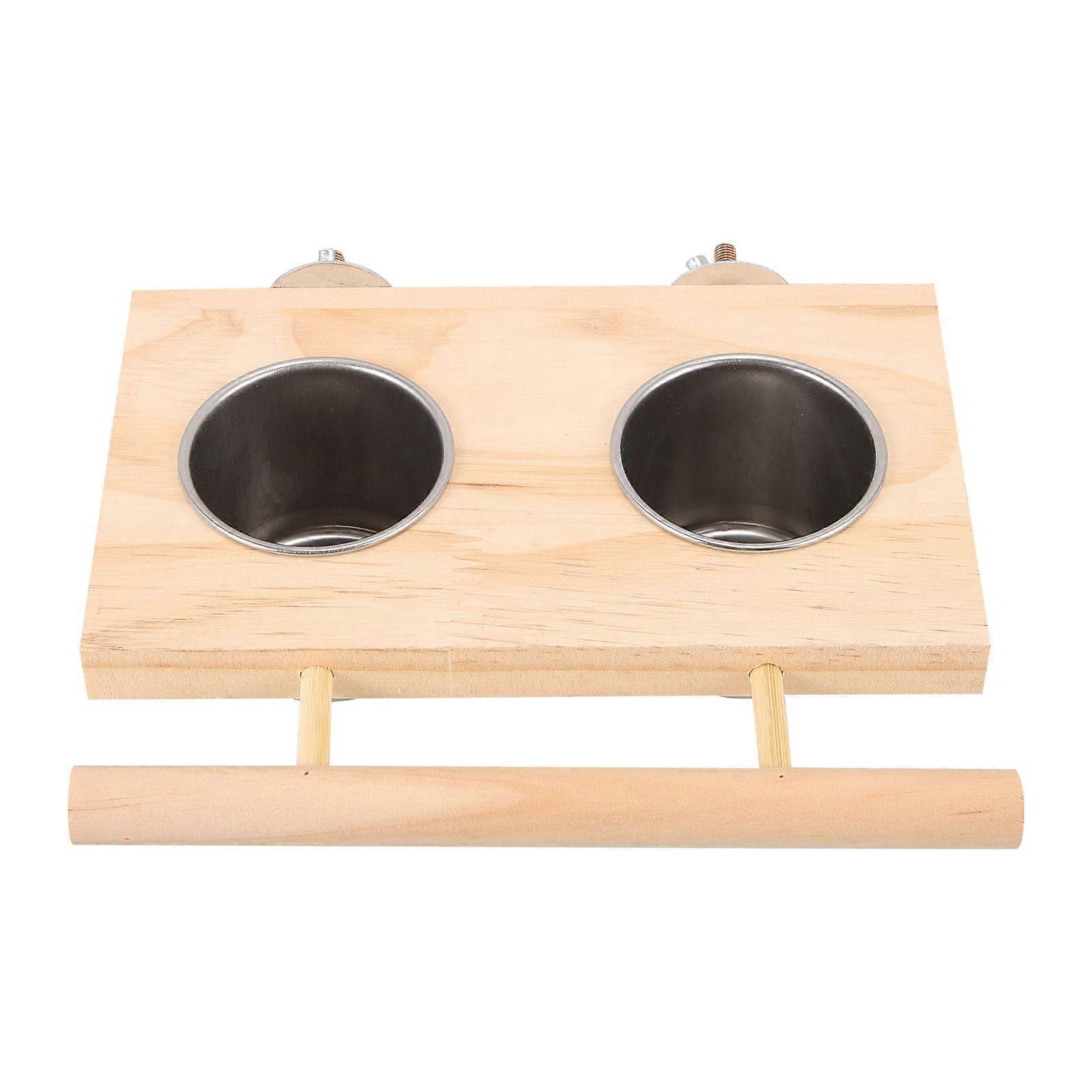 Parrot Food Holder Rectangular Bird Perch Feeding Accessory 17.00X14.80X5.00CM 1Pack