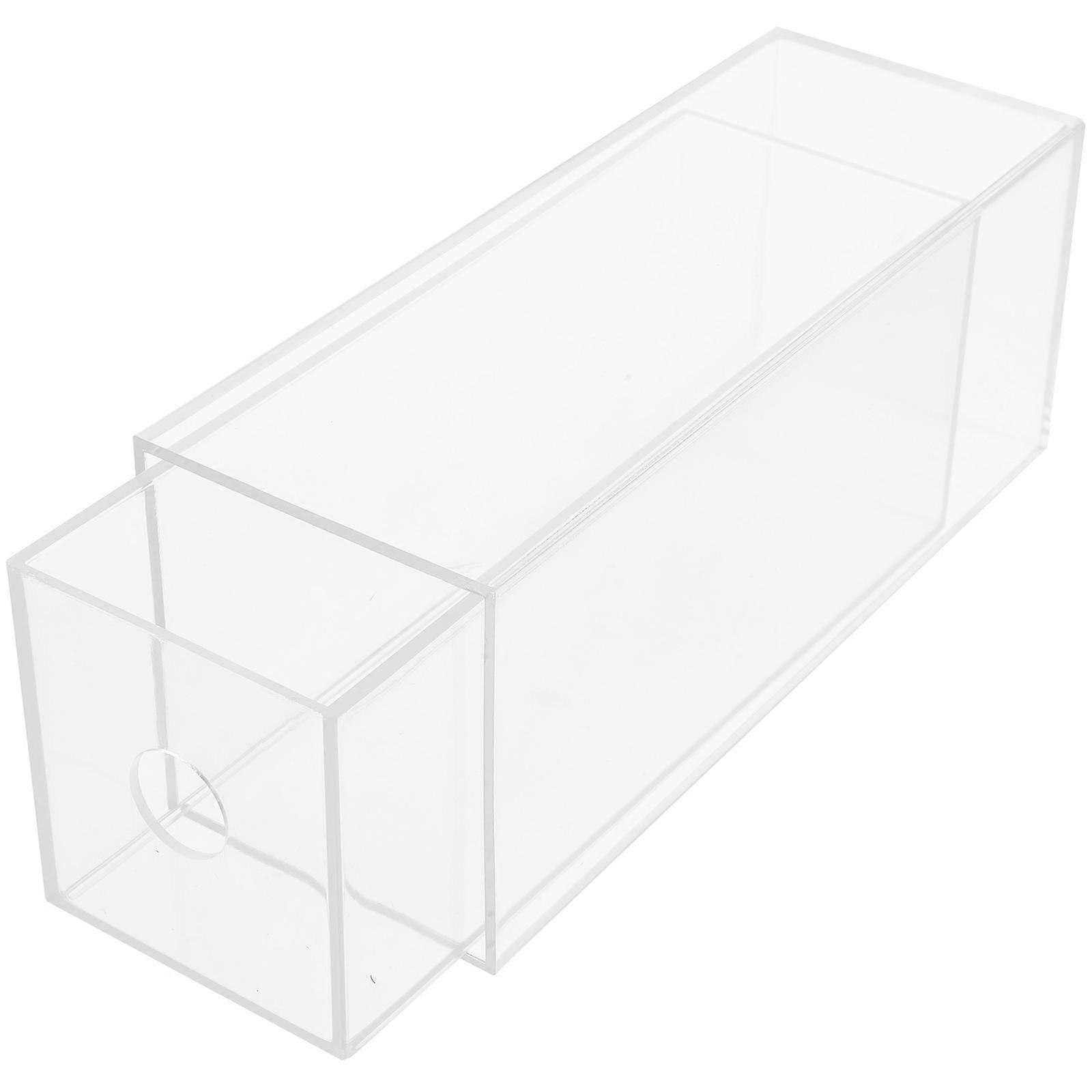 Stackable Sundries Container For Desktop Accessories And Cosmetics In 17.5X7X6.5CM Size With Lightweight Material For Efficient Organization 2Pcs